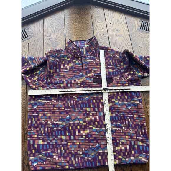 Patagonia Synchilla Snap-T Pullover Fleece Fitz Roy Night Plum Women XXL NWT - Picture 4 of 6